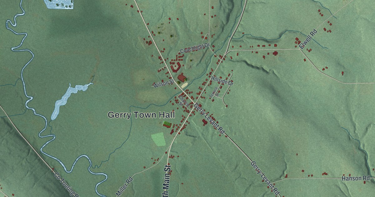 Map of Gerry, New York
