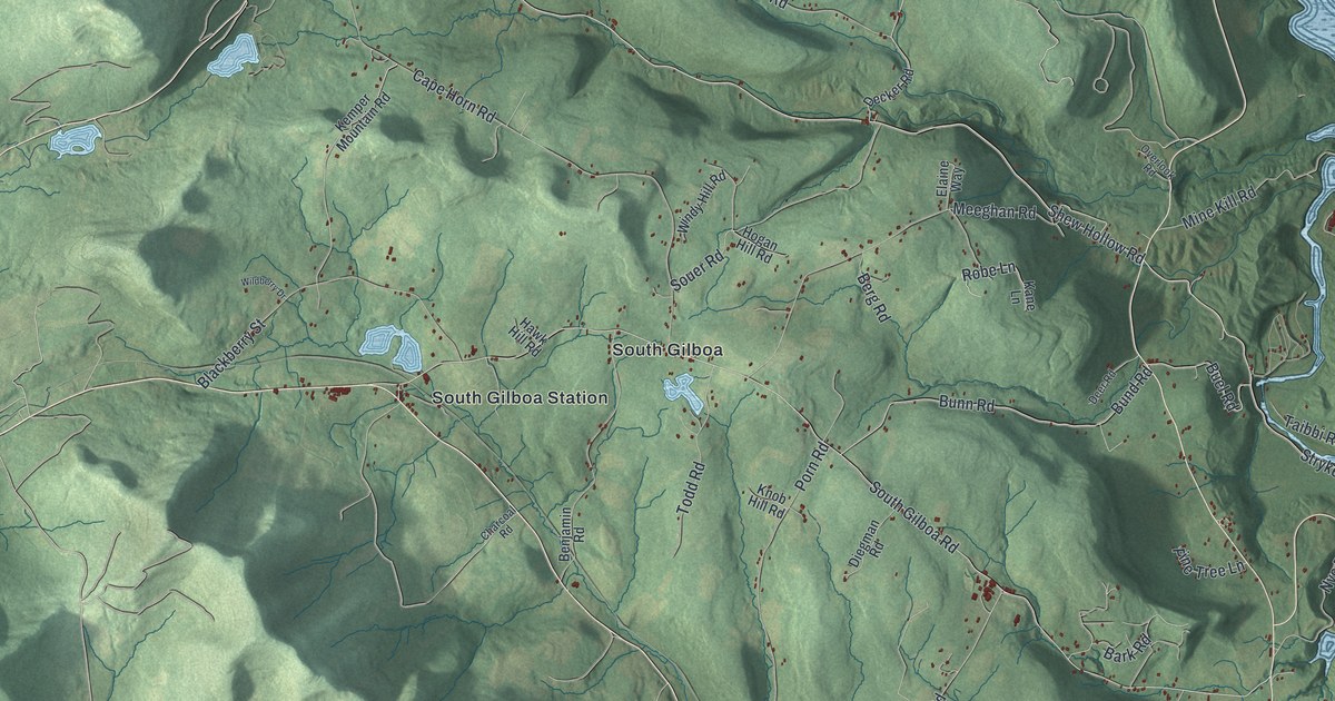 Map of Gilboa, New York