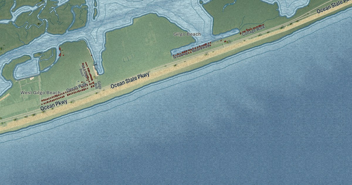 Map of Gilgo, New York