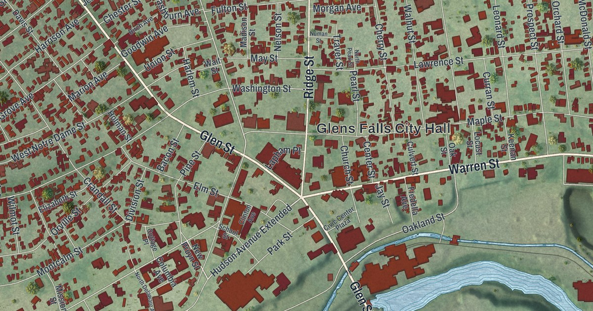 Map of Glens Falls, New York