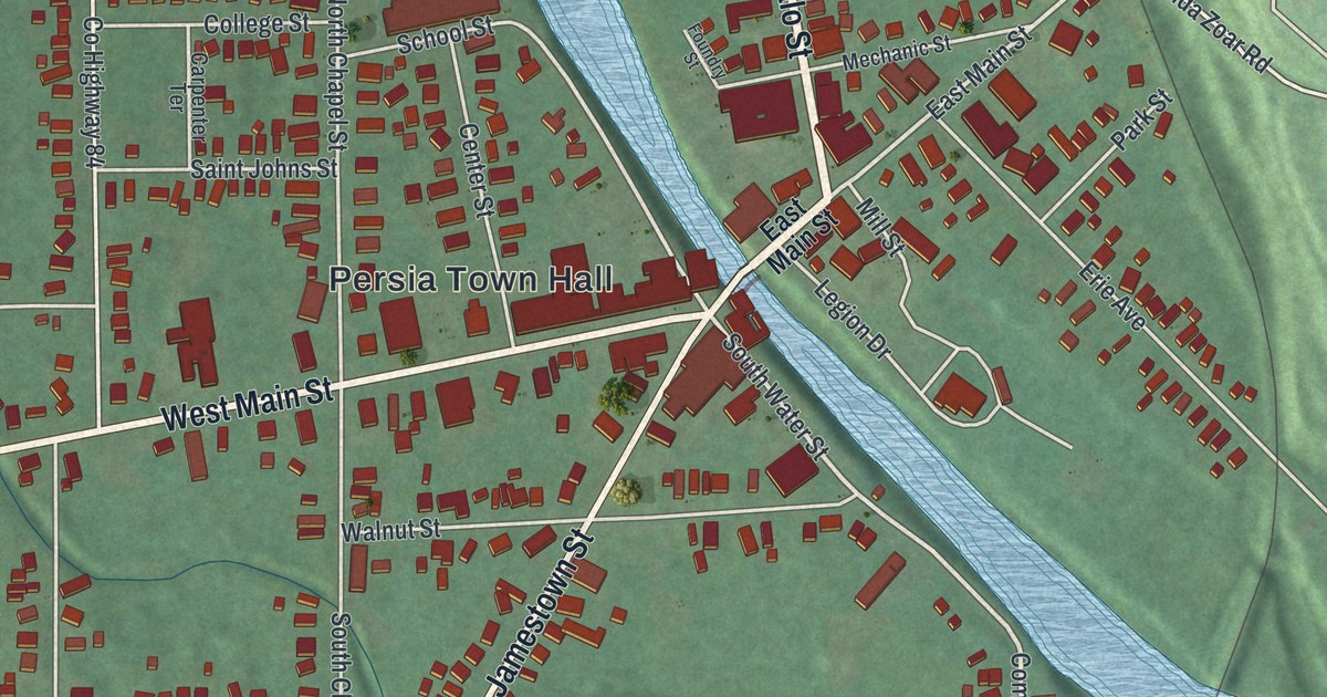 Map of Gowanda, New York