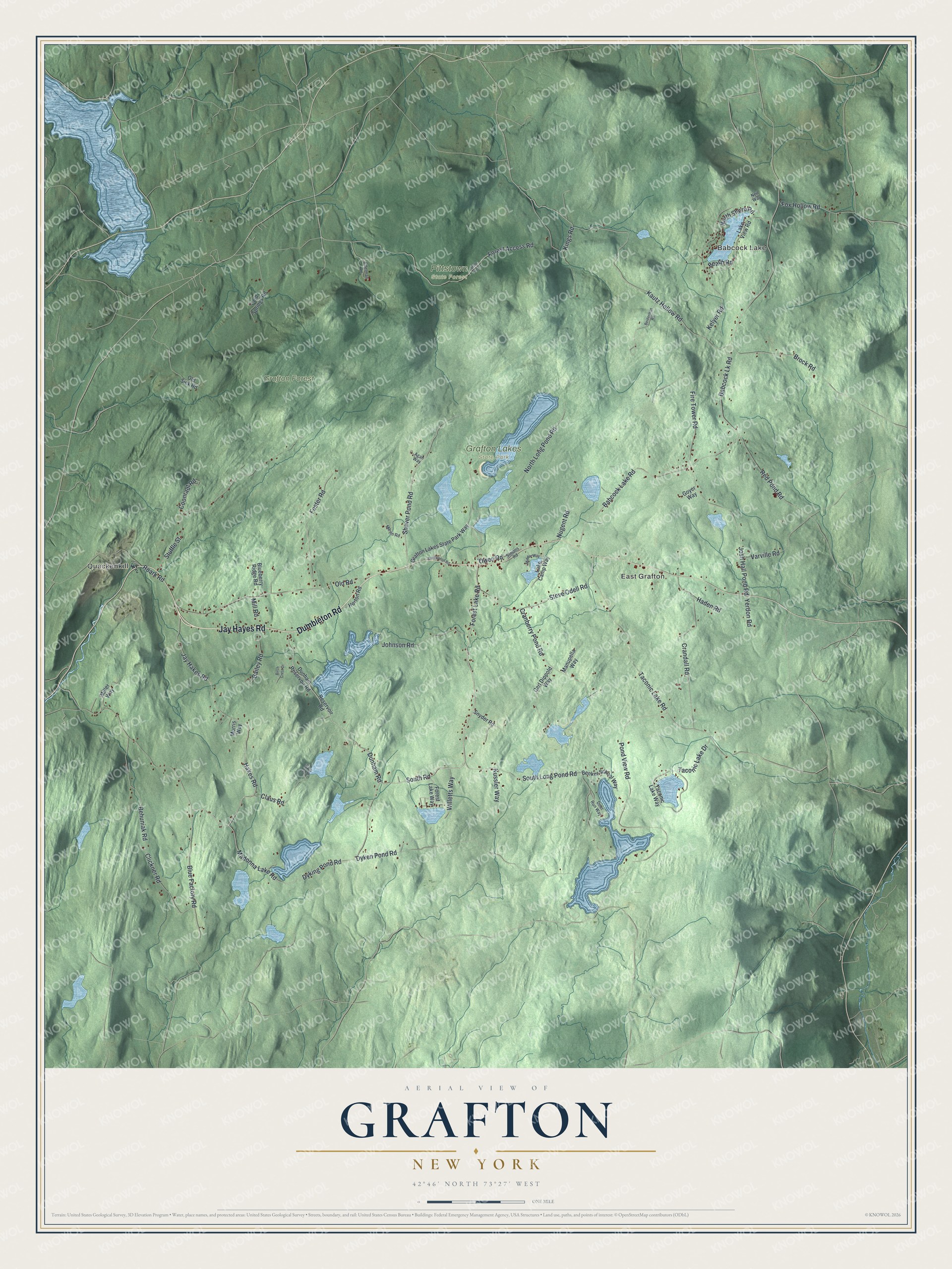 Watermarked full-map preview of Grafton, New York