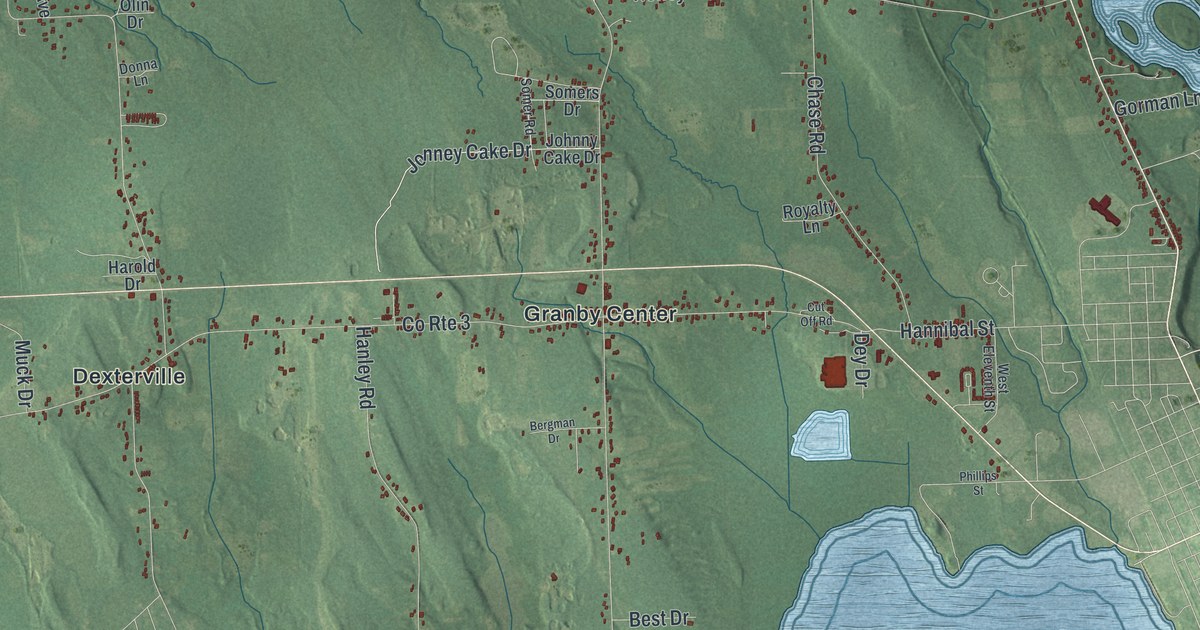 Map of Granby, New York