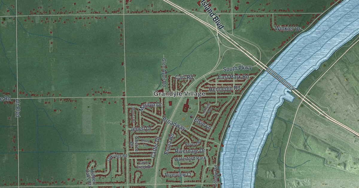 Map of Grand Island, New York