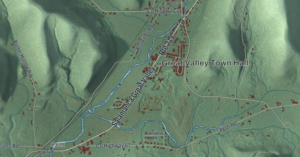 Map of Great Valley, New York