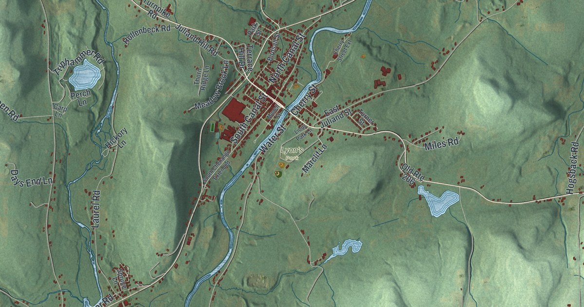 Map of Greene, New York