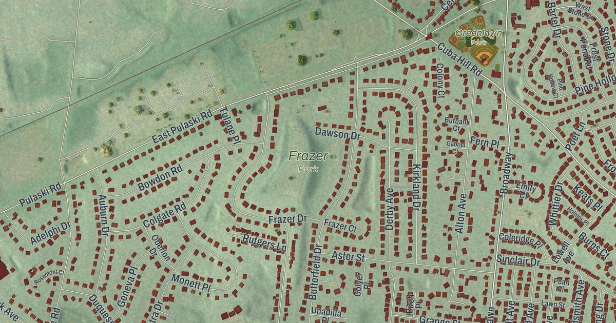 Map of Greenlawn, New York