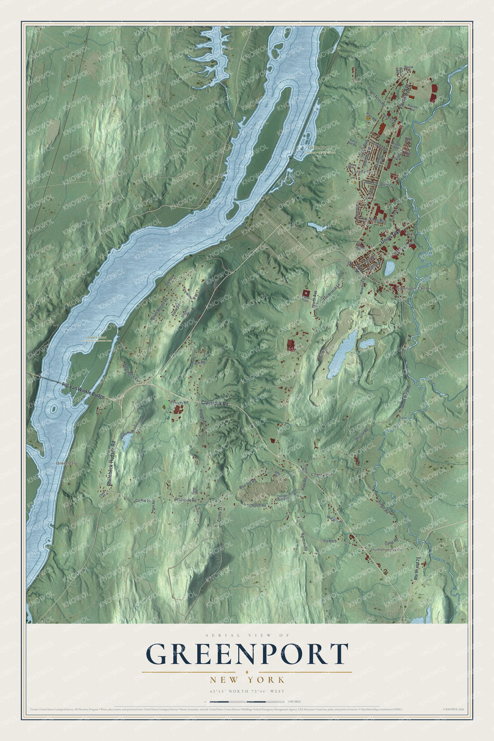 Watermarked full-map preview of Greenport, New York