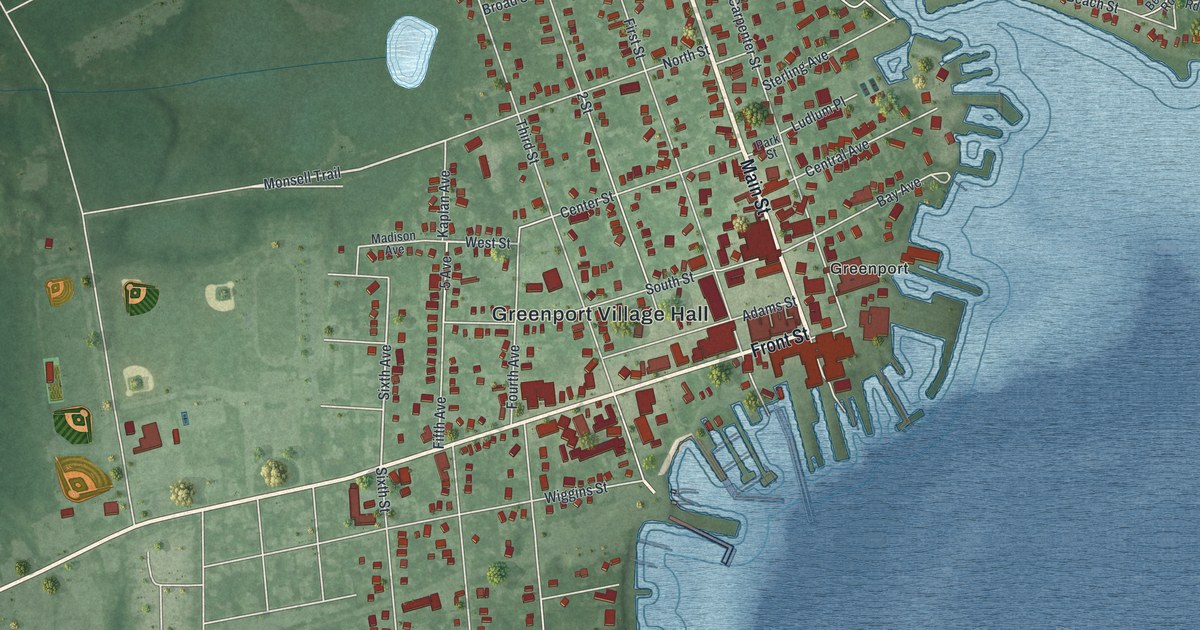 Map of Greenport, Suffolk County, New York