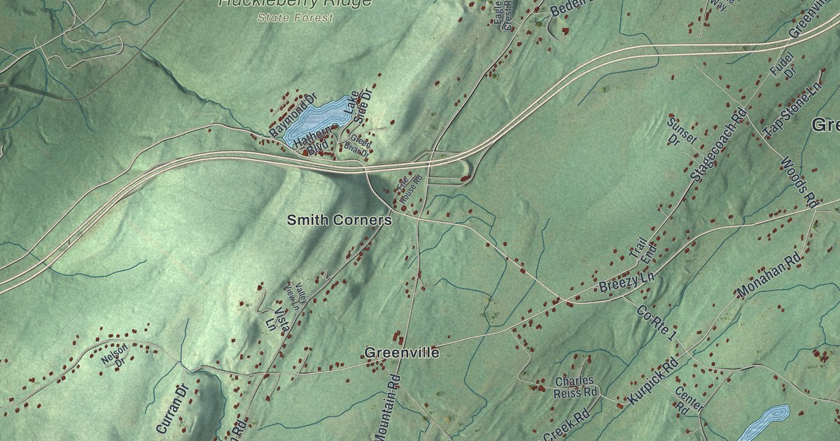 Map of Greenville, Orange County, New York