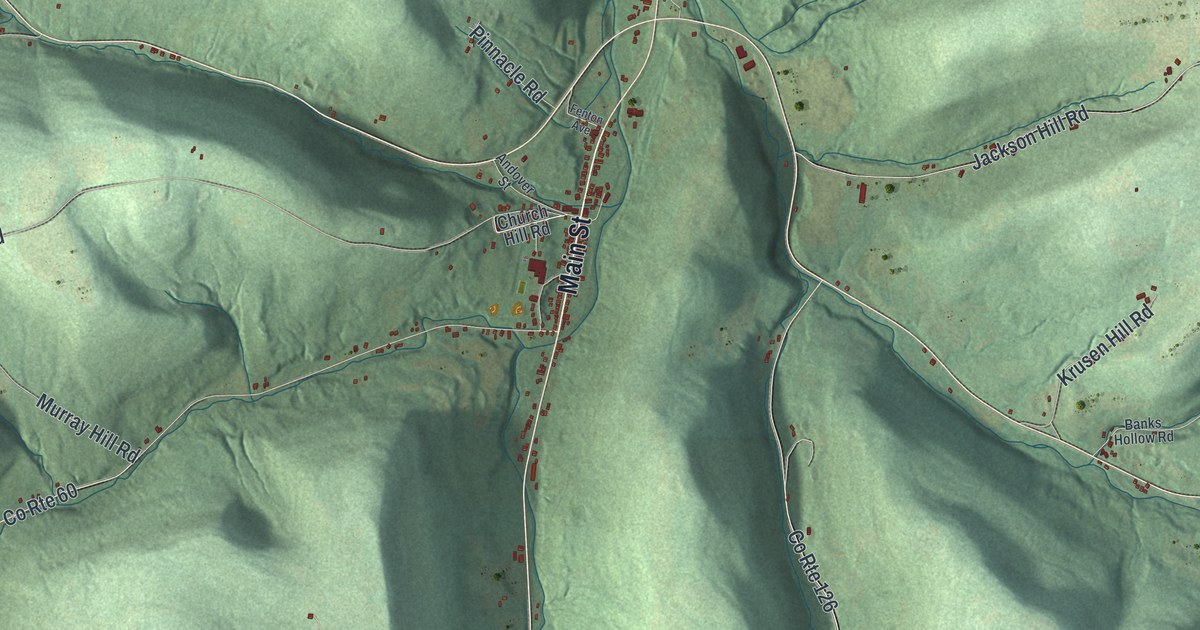 Map of Greenwood, New York