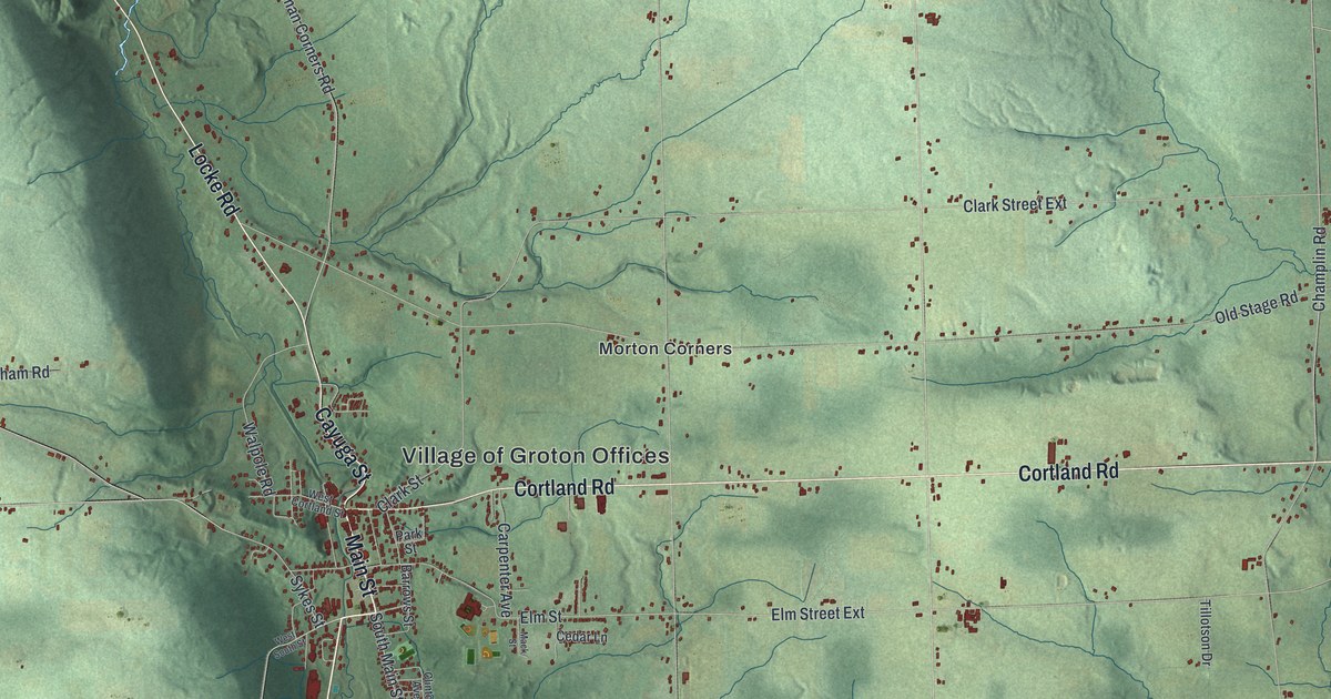 Map of Groton, New York