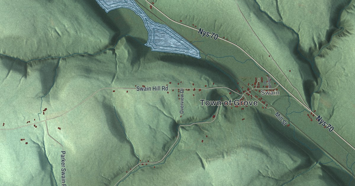 Map of Grove, New York