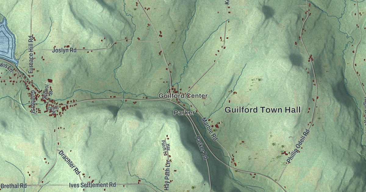 Map of Guilford, New York