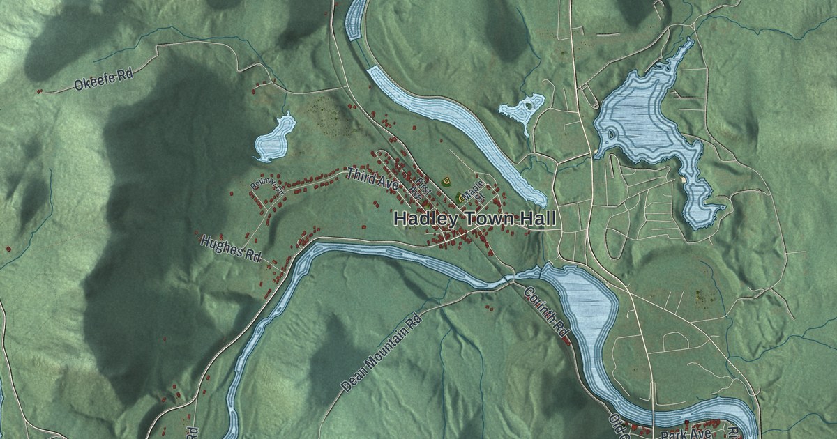 Map of Hadley, New York