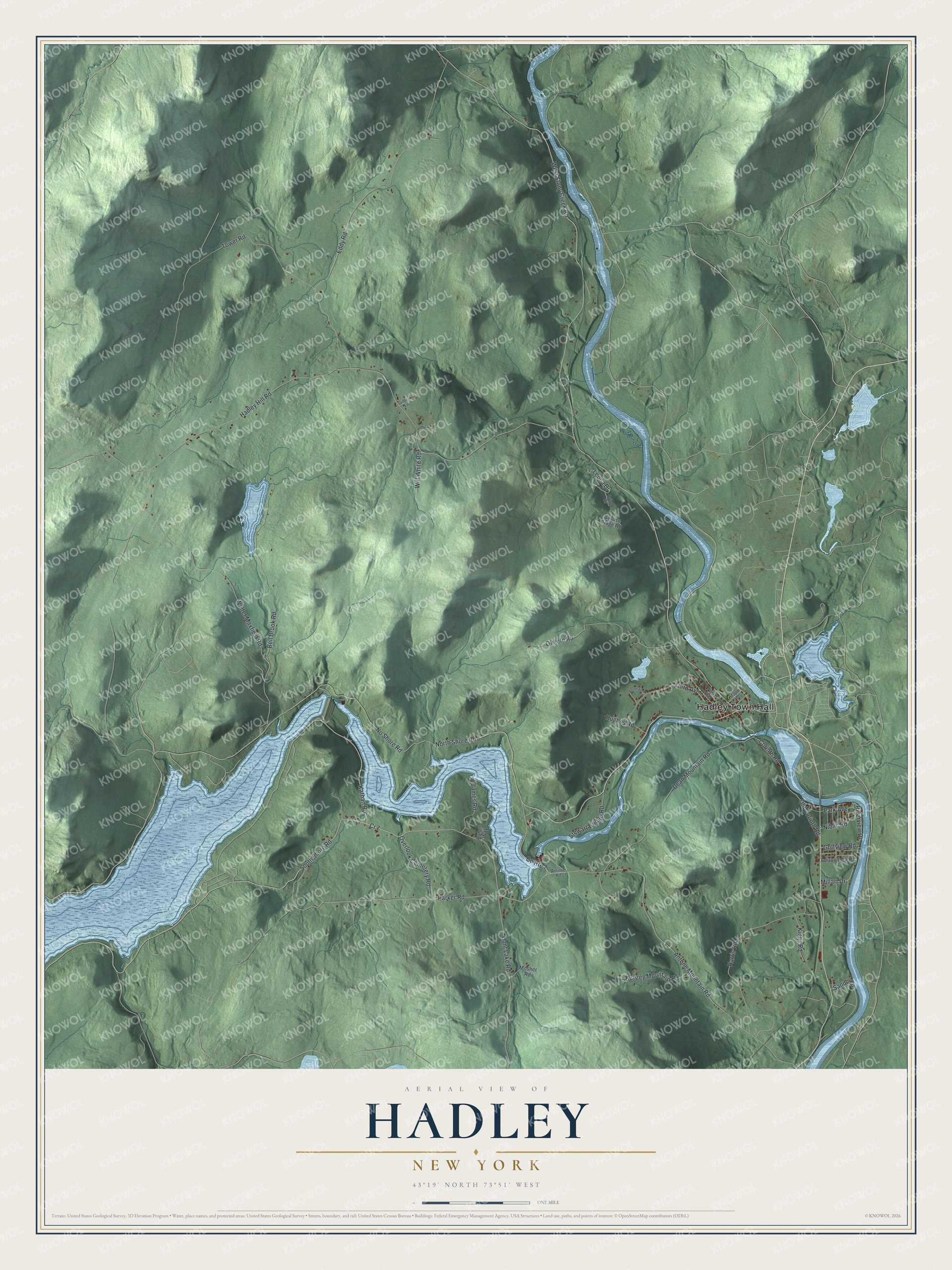 Watermarked full-map preview of Hadley, New York