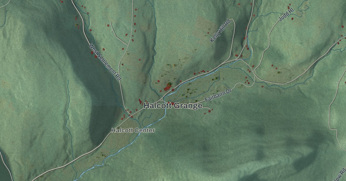 Map of Halcott, New York