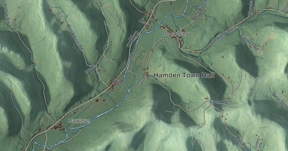 Map of Hamden, New York