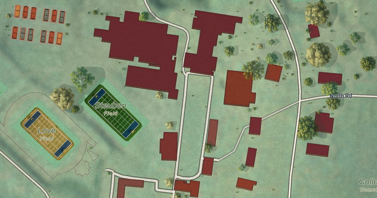 Map of Hamilton College, New York