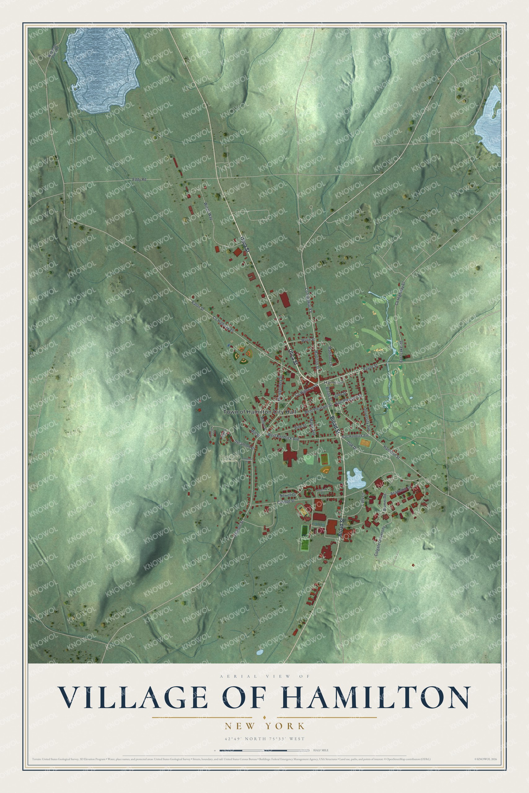 Watermarked full-map preview of Hamilton, New York