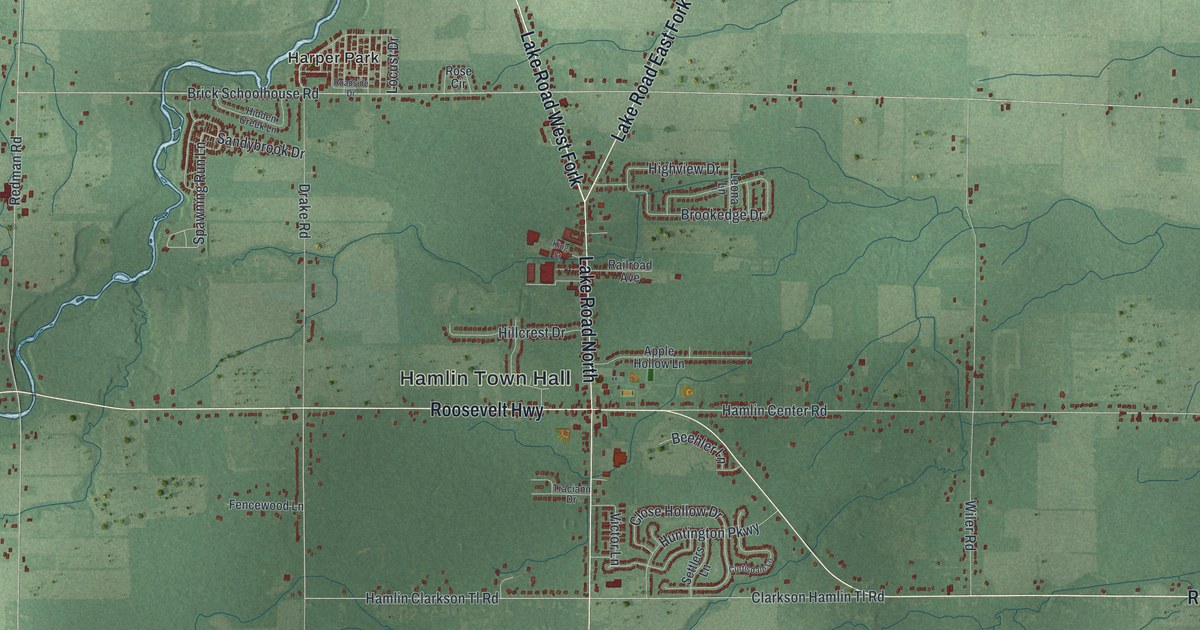Map of Hamlin, New York