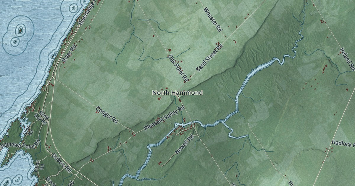 Map of Hammond, New York