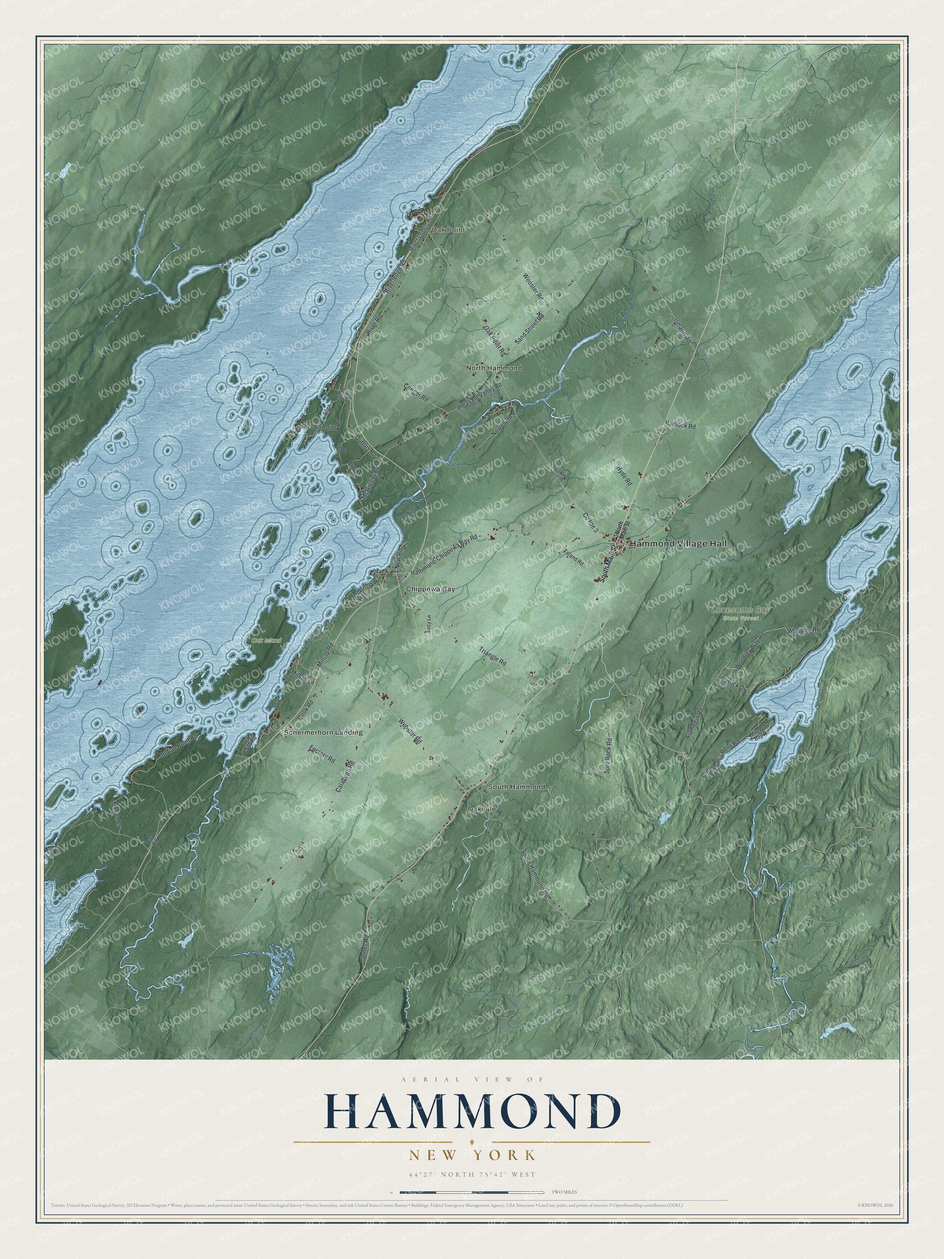 Watermarked full-map preview of Hammond, New York