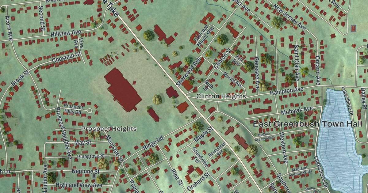 Map of Hampton Manor, New York