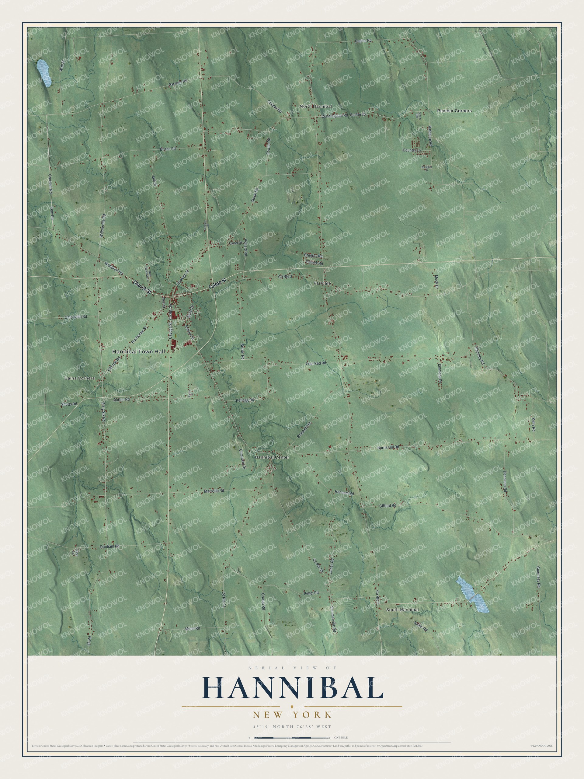 Watermarked full-map preview of Hannibal, New York