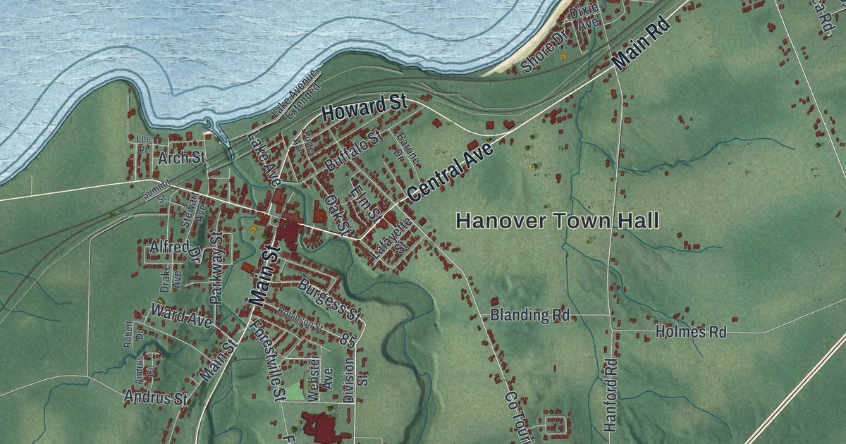 Map of Hanover, New York