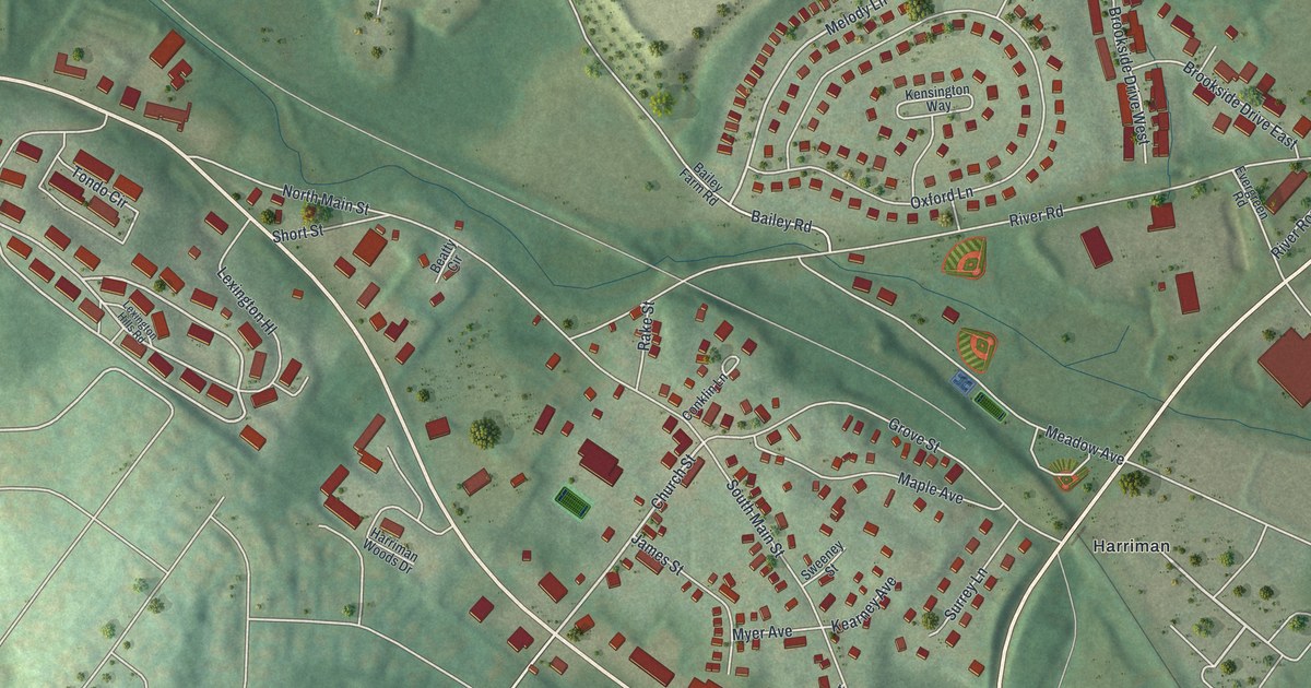 Map of Harriman, New York