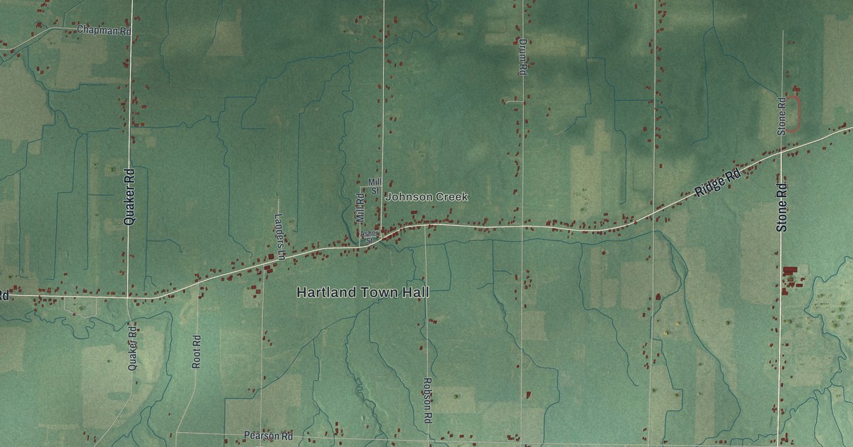 Map of Hartland, New York