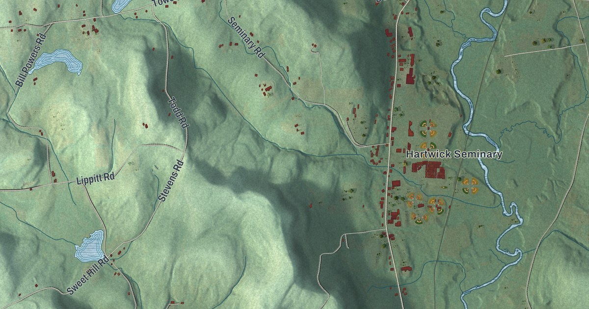 Map of Hartwick, New York