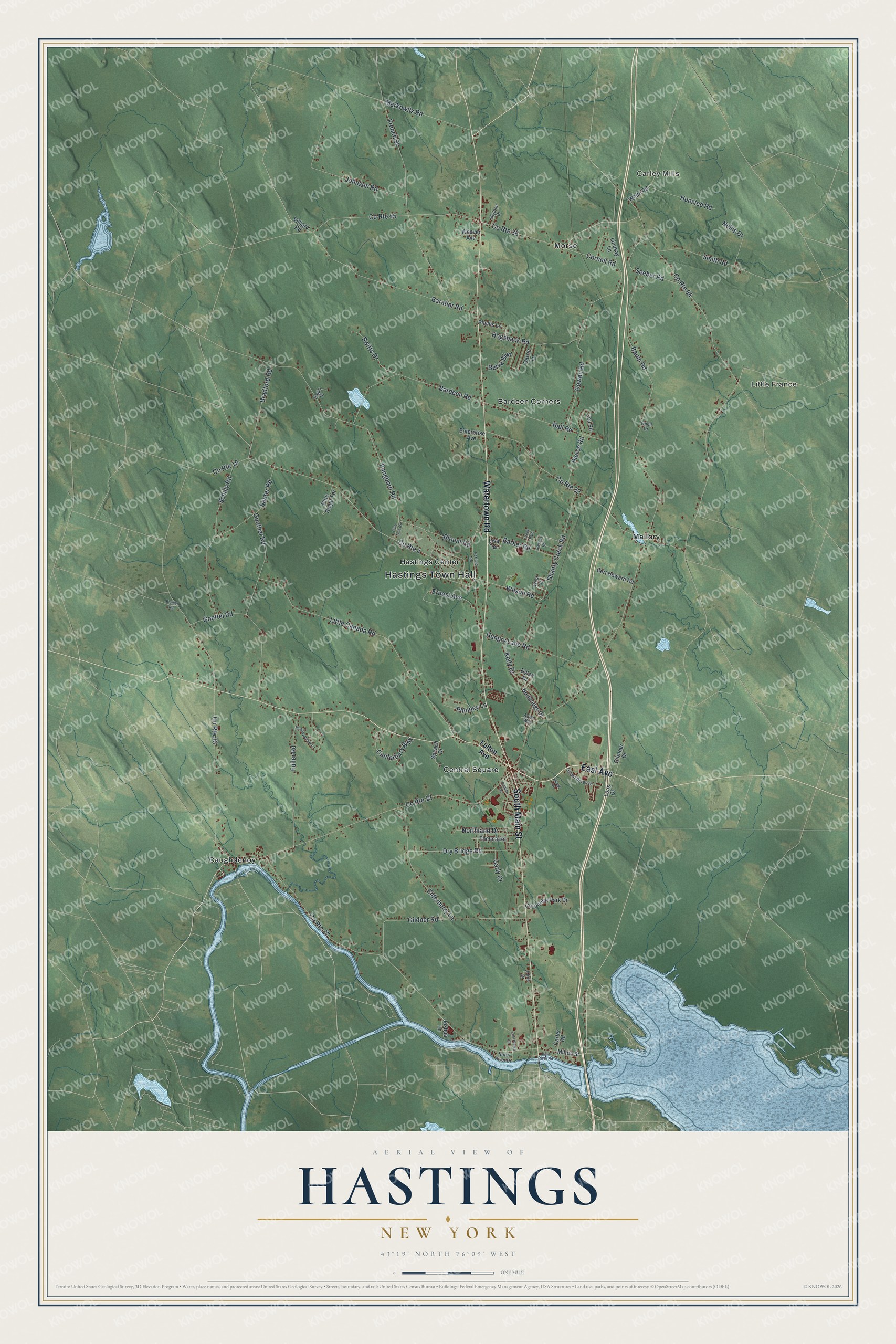 Watermarked full-map preview of Hastings, New York