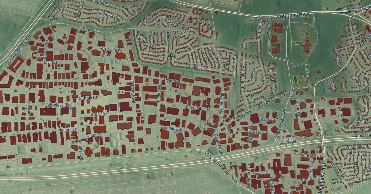 Map of Hauppauge, New York