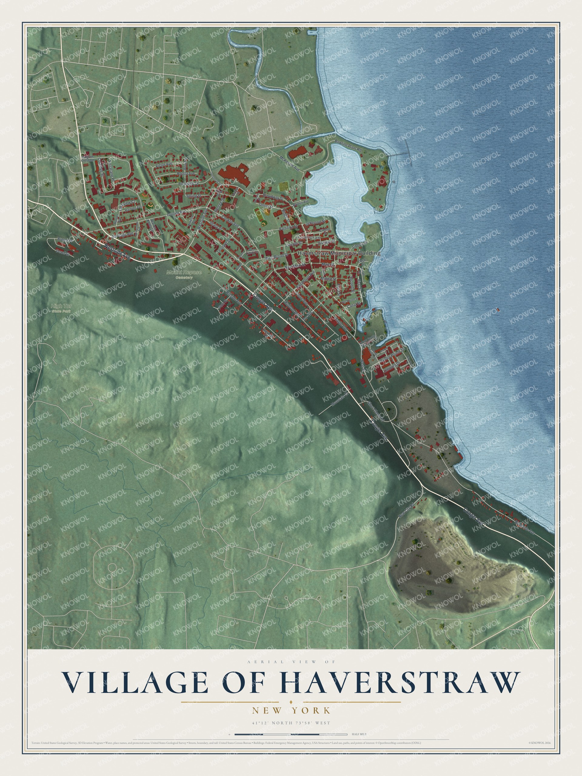 Watermarked full-map preview of Haverstraw, New York