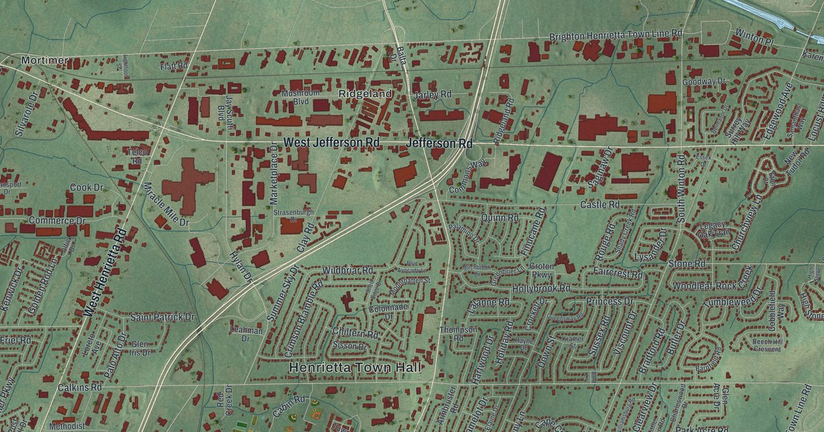 Map of Henrietta, New York