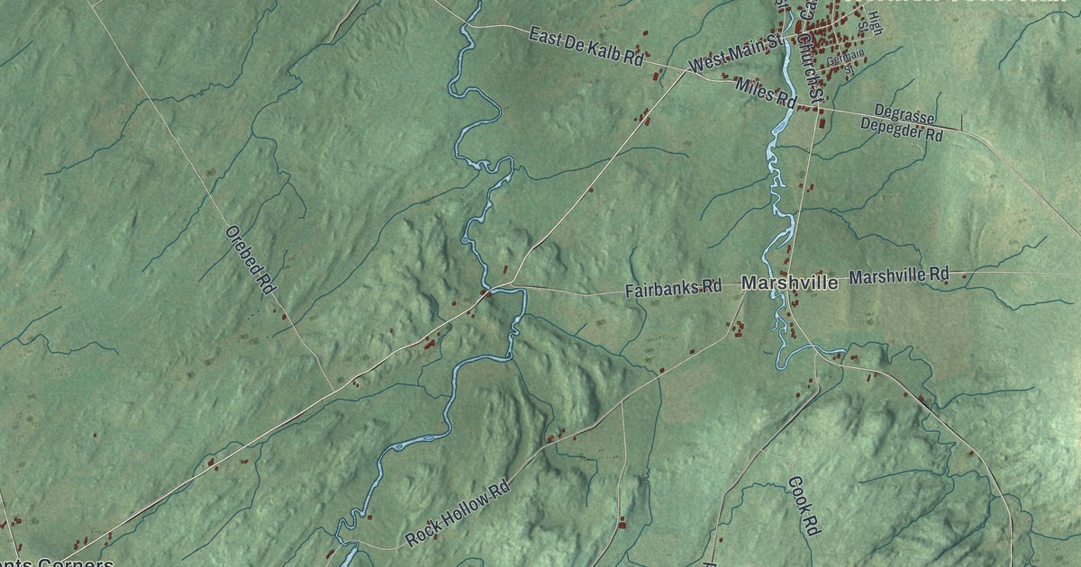 Map of Hermon, New York