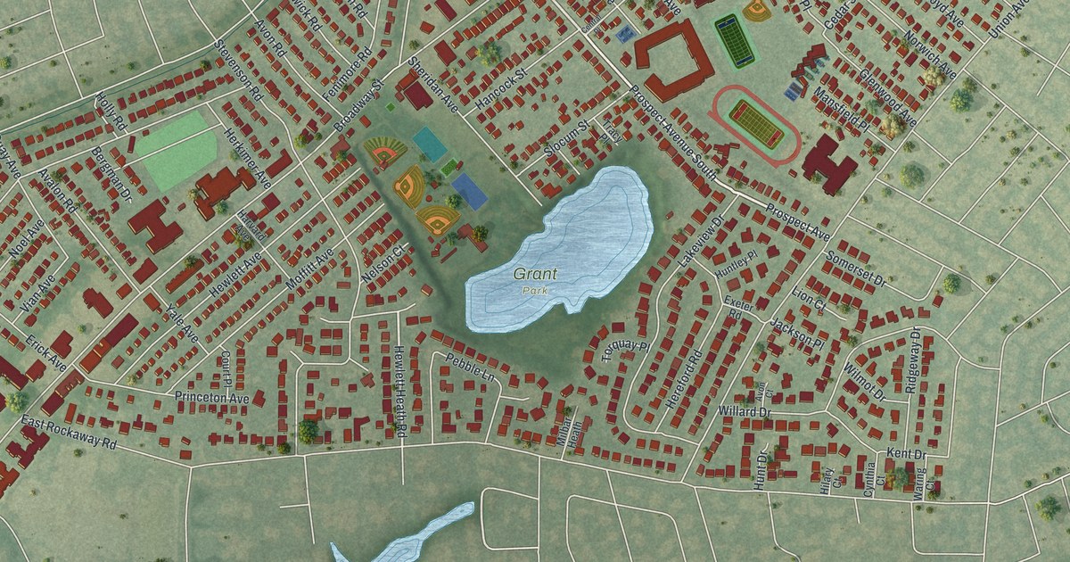 Map of Hewlett, New York