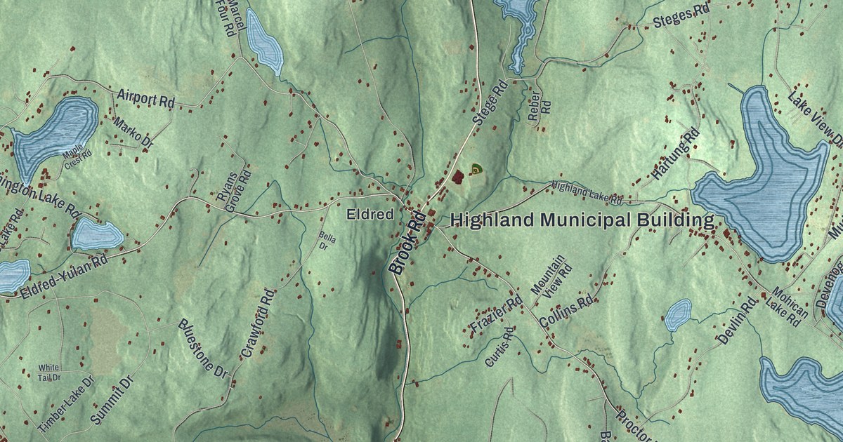 Map of Highland, New York
