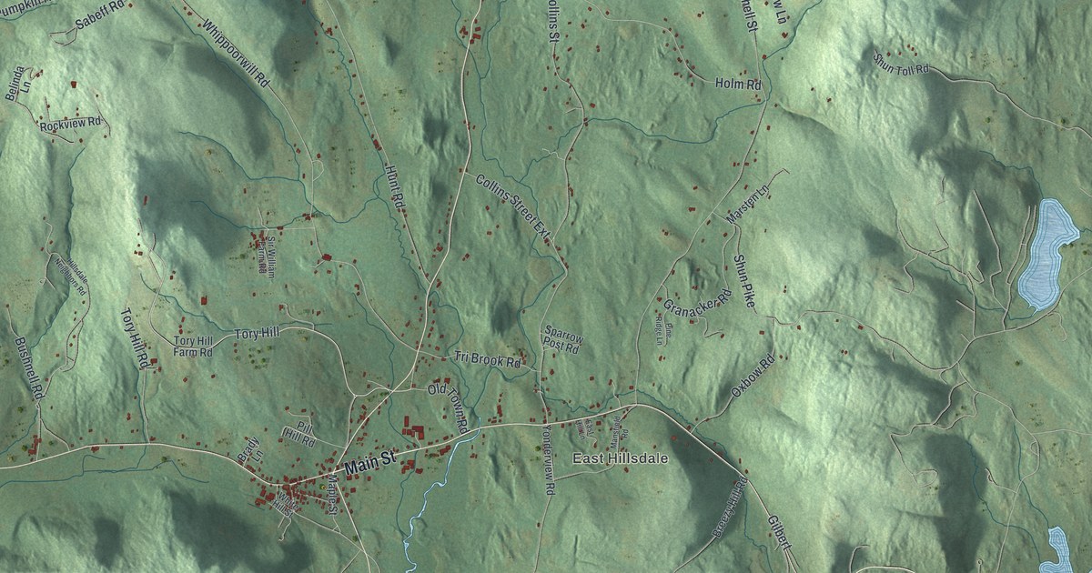 Map of Hillsdale, New York