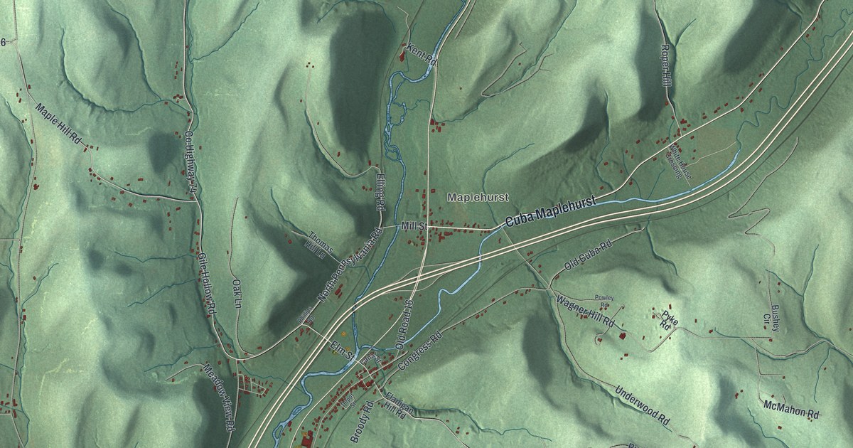 Map of Hinsdale, New York