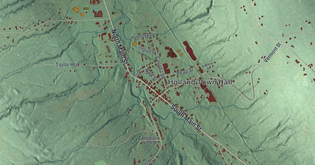 Map of Holland, New York