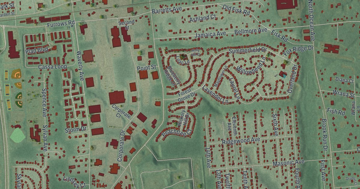 Map of Holtsville, New York