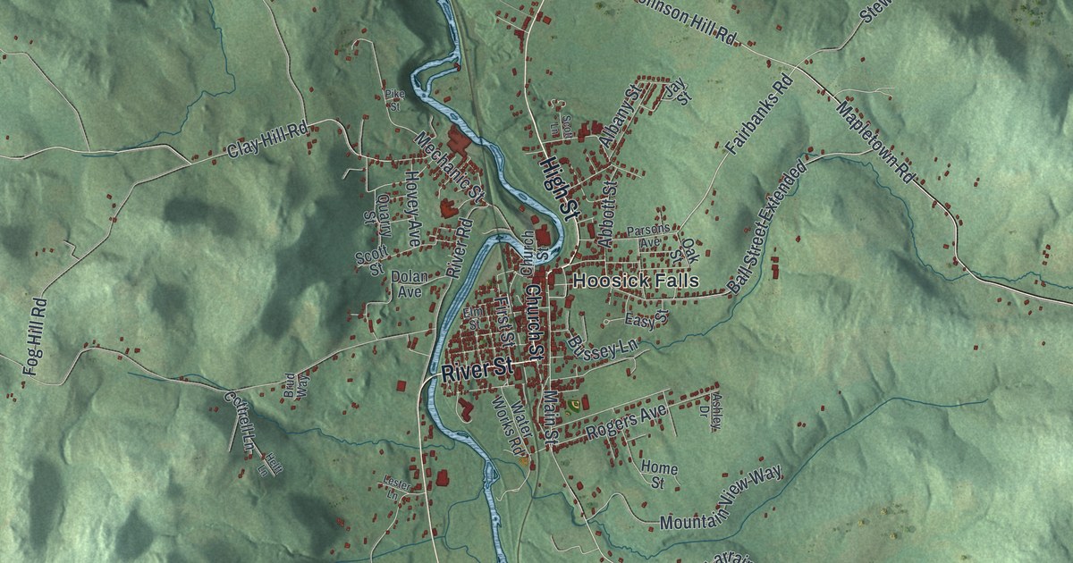 Map of Hoosick, New York
