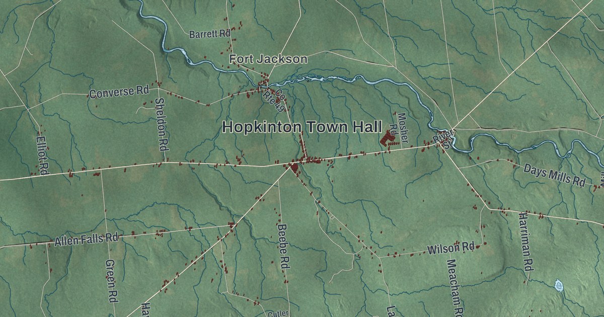 Map of Hopkinton, New York