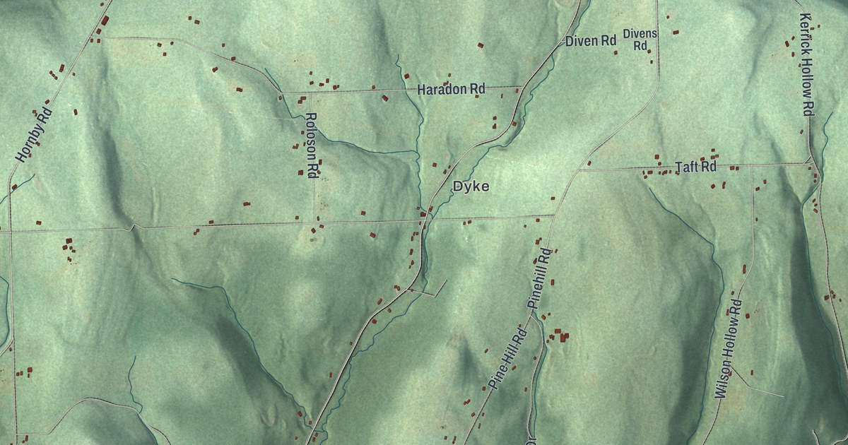 Map of Hornby, New York