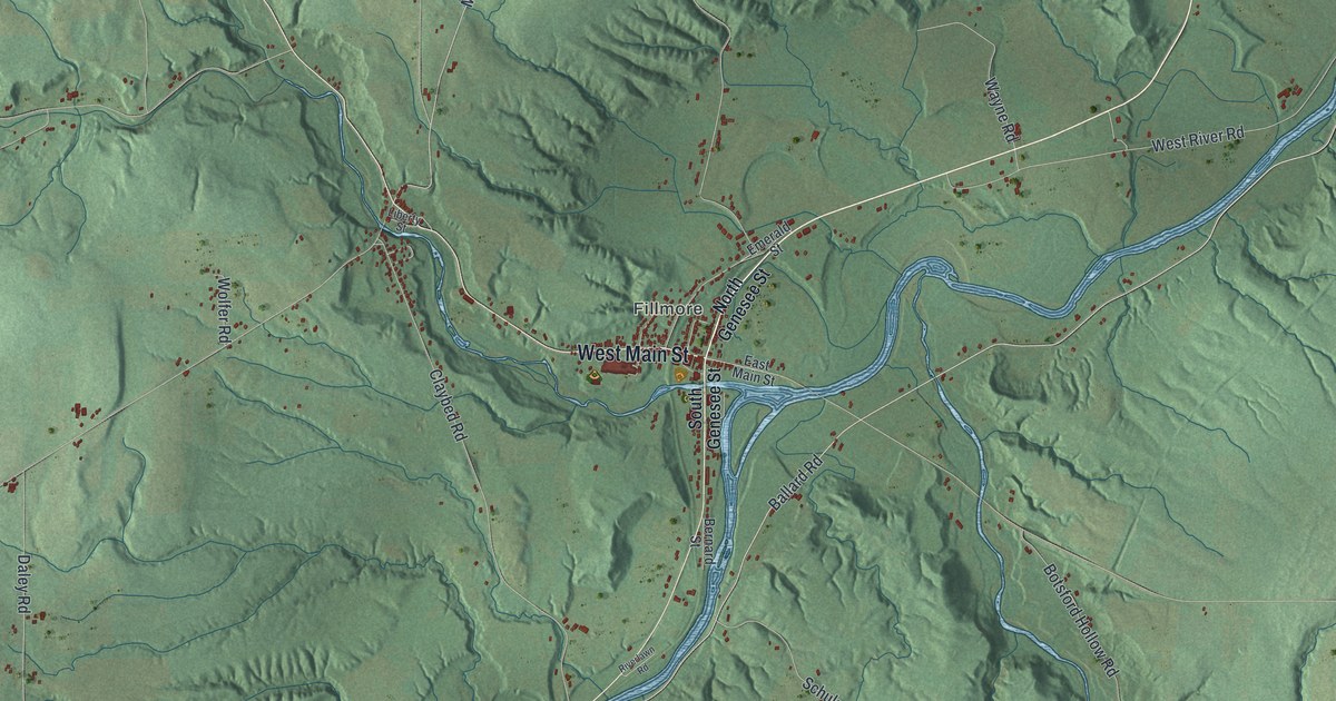 Map of Hume, New York