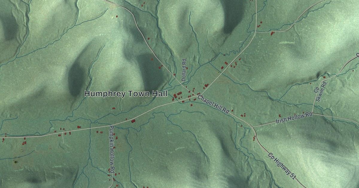 Map of Humphrey, New York