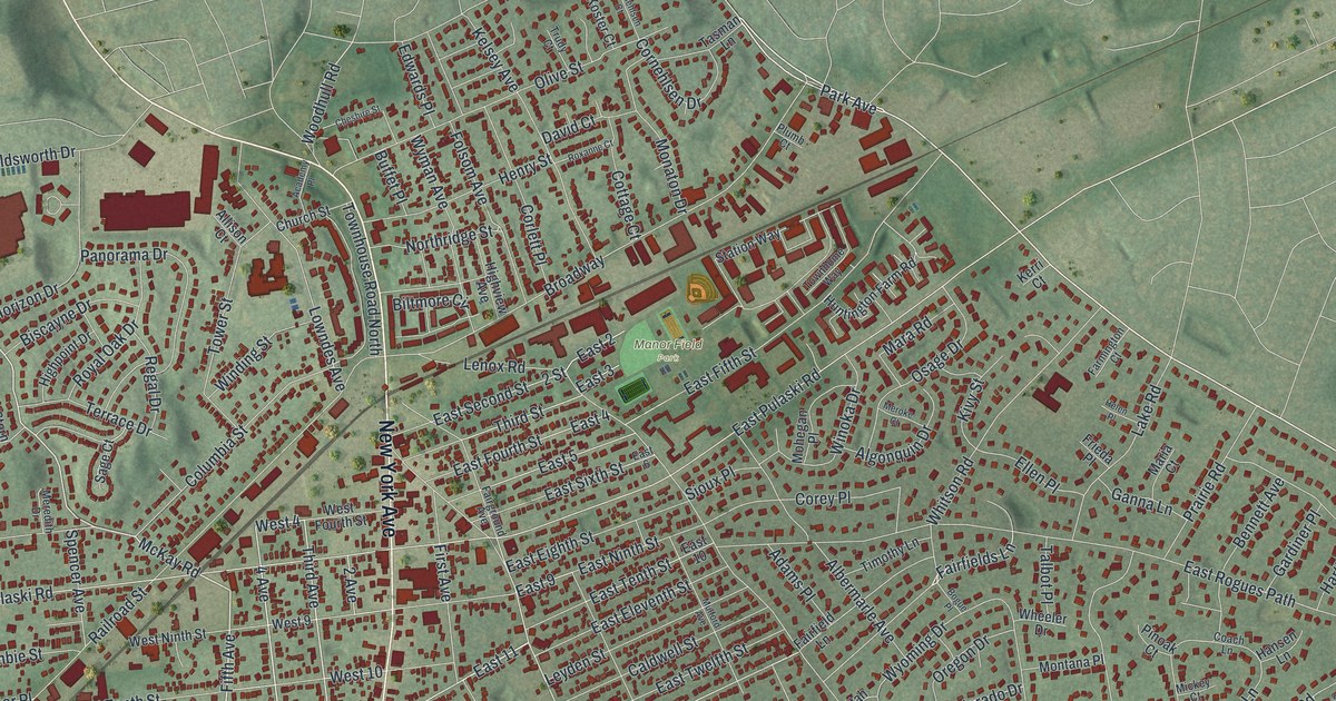 Map of Huntington Station, New York